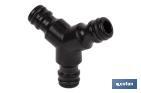 Conector triple en forma 'Y' para mangueras de jardín | Rosca macho para empalmes | Ideal para jardinería y agricultura - Cofan